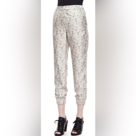 rag & bone Pants - rag & bone  Alfred Printed Silk Pants